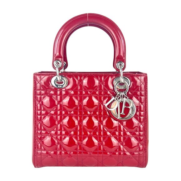 Dior Lady Dior Patent Leather Two-Way Bag - Picture 1 of 10